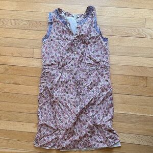 Lucky Brand Floral Button-Front Top — Pink, Blue & Cream